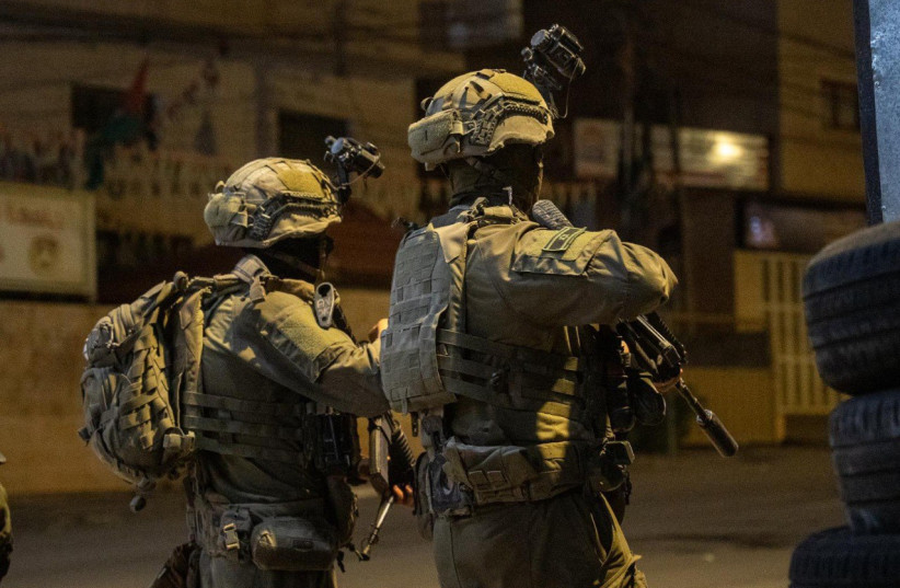 IDF troops operating in Judea-Samaria. (Credit: IDF SPOKESPERSON'S UNIT)